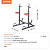VEVOR Squat Stand Power Rack, Multi-Functional Barbell Rack with Hook, Weight Plate Storage Attachment, Adjustable Free Bench Press Stands, Max Load 600 Lbs Steel Exercise Squat Stand for Gym/Home Gym